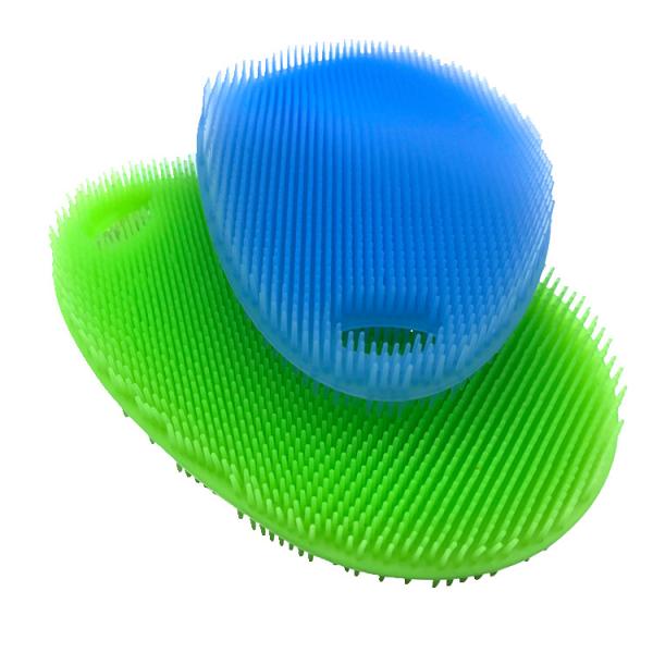 Custom Logo Silicone Kitchen Brush Scrubber Also Used As Pot Holders