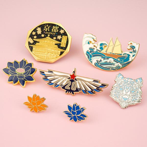 6 Color Print Method Enamel Pins Enamel Bee Pin Metal Badges Custom Metal Pin for Clothing