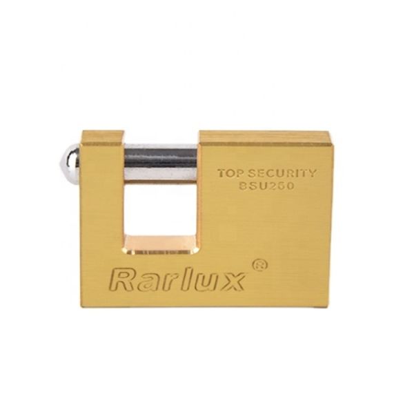 Rarlux Durable Key Operated 60-90mm High Security SOLID Brass Rectangular Shackle Padlock