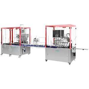 Custom Four Nozzle Cream Filling Machine Liquid Cycle Filling Line