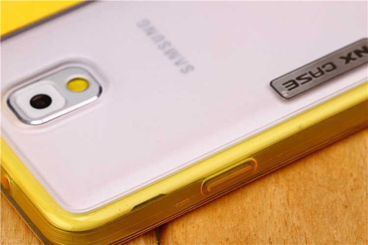 Samsung Note3 PU Leather Wallet Case Yellow With Elegant Design