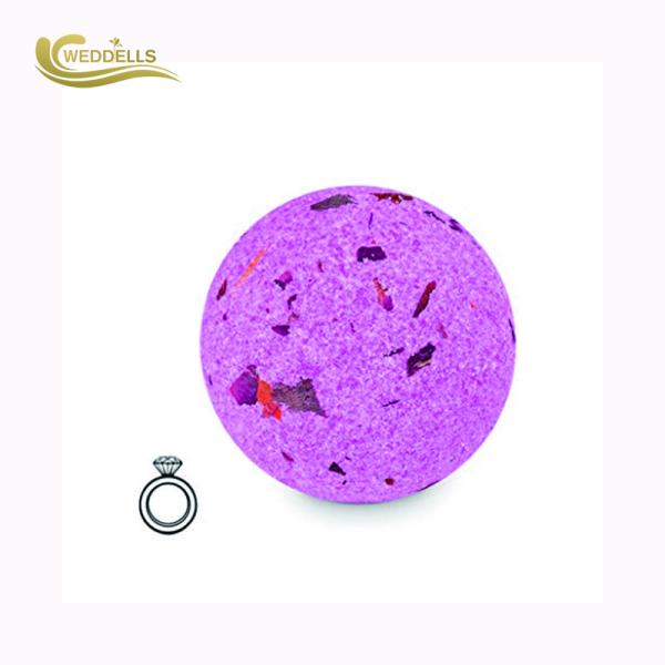 Sphere Shape Jewelry Bath Bombs 160g Blueberry Good Smell With Shea Butter