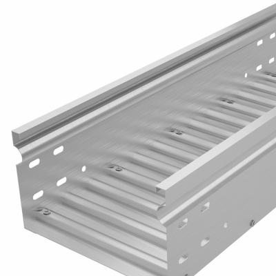 Clip on Corrugated Cable Tray 50mm-500mm Load Capacity 20-100kg/M Silvery