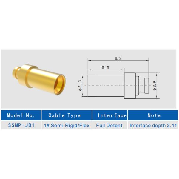 SSMP Female RF Connector for CXN3657 / MF151A Cable Full Detent