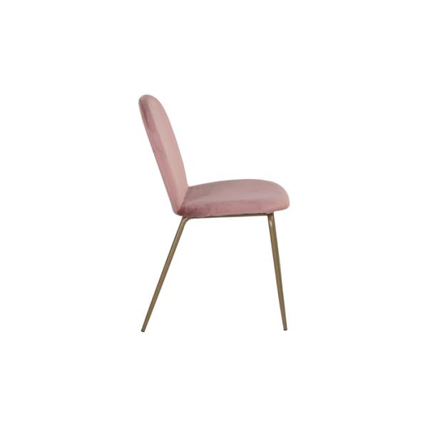 85.5cm Height Knock Down Fabric Side Chair With 4 Metal Legs