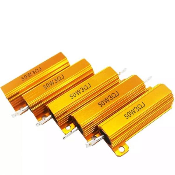 RX24 5W 750 Ohm Power Golden Aluminium Housed Metal Shell Case Wire Wound Resistor Wirewound