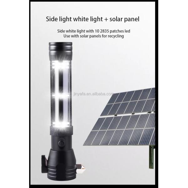 Сверхяркий светодиодный фонарь на открытом воздухе путешествие самостоятельное путешествие портативный спасательный фонарик с молотком солнечная флашка для зарядки