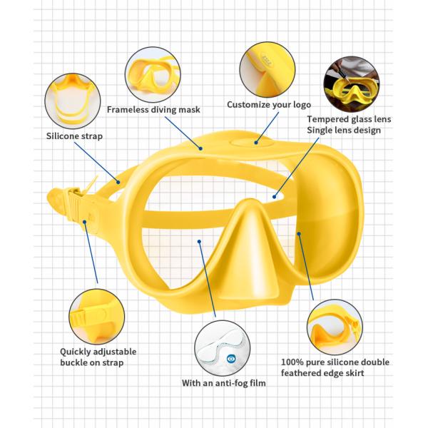 Purple Black Neoprene Snorkel Mask Strap Adjustable Length