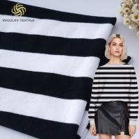 Stretch Yarn Dyed Stripe Fabric 163cm Home Textile Soft French Terry Cloth