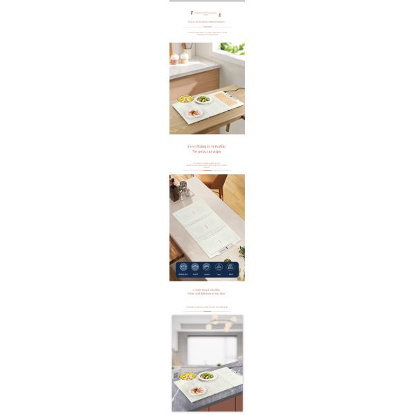 Fast Heating Foldable Electric Warming Tray with 10 Gears and Smart Temperature Control