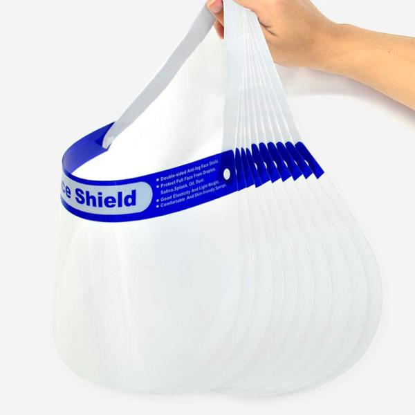 Elastic Band Uv Protective Face Shield Maximum Visibility Adjustable Size