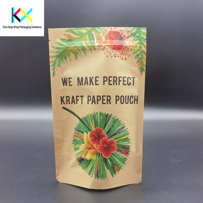 Customization Compostable Coffee Pouches CTP Printing Biodegradable Zip Lock Pouches