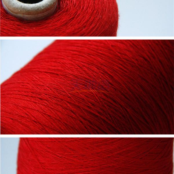 O meta vermelho Aramid misturou o fio Ne33/2 para o vestuário de proteção químico do óleo