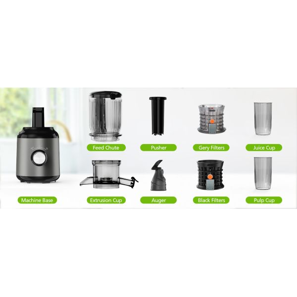 Masticating Juicer Machines For Vegetables Fruits , Cold Press Juicer