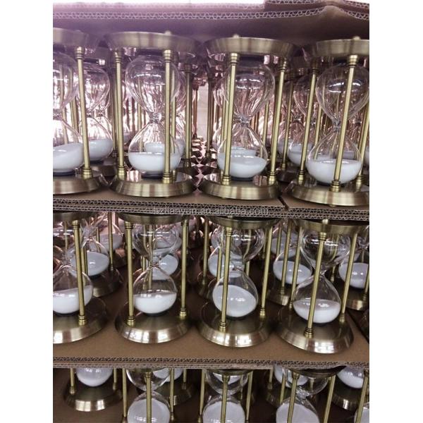 Античные медные часы 3min 5min 30min таймера песка металла для подарка