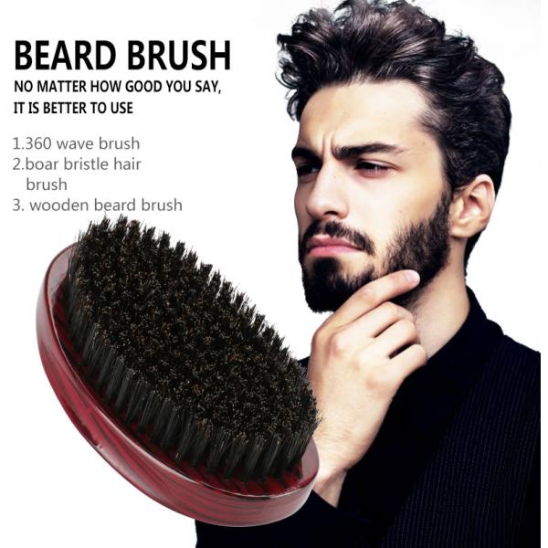 Персонализированная деревянная ручка волновая щетка Красная изогнутая пальмовая средняя щетка для волос