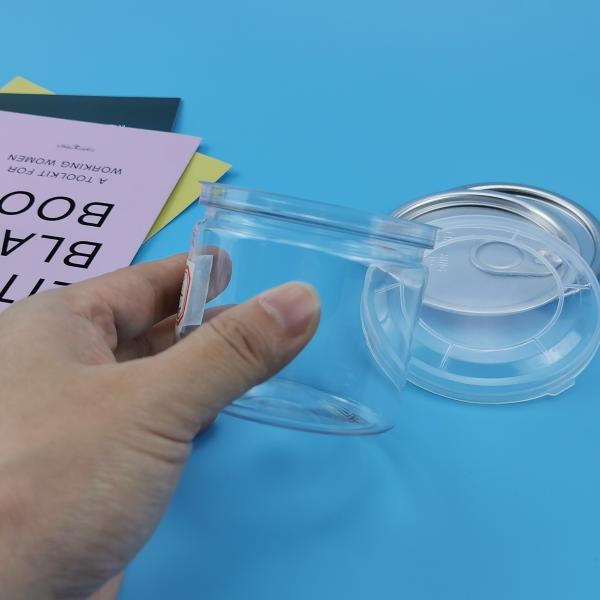 Food Grade 62MM PET 0.15l PE Cover Plastic Food Cans