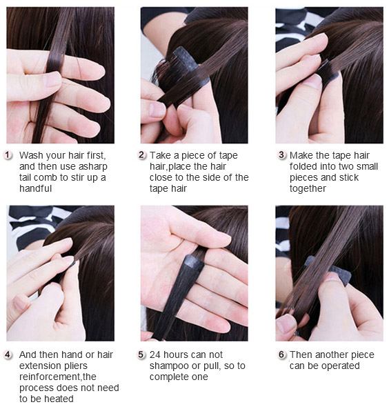 Продолжительная лента в расширениях человеческих волос, лента человеческих волос 100 Ремы в расширениях