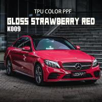 K009 TPU Color Car Protection Film With Gloss Strawberry Red color