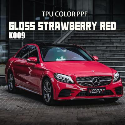 K009 TPU Color Car Protection Film With Gloss Strawberry Red color