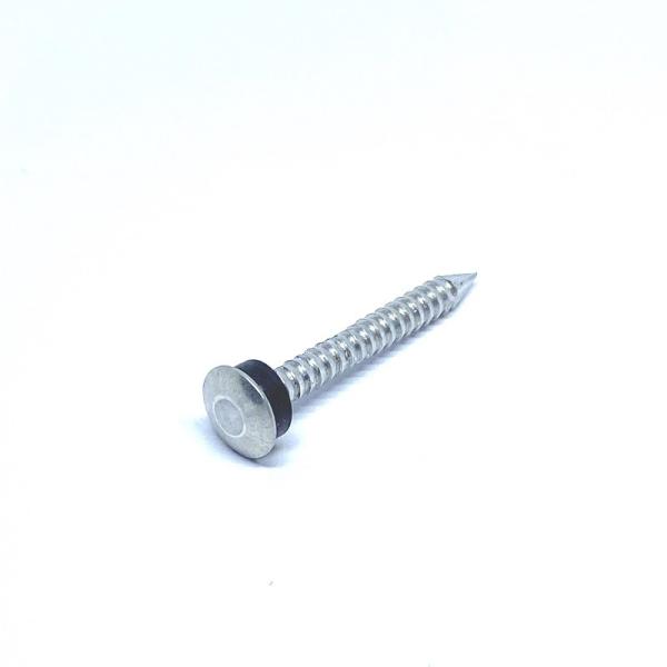 Telhando a arruela de alumínio de Ring Shank Nails Waterproof With EPDM da cabeça lisa