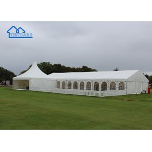 Clear-Span Family Party Marquee Tents Reinforced Alloy Frame Fire-Retardant PVC