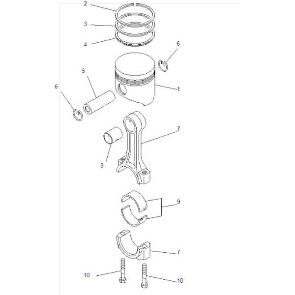 Набор кривошипного подшипника двигателя YM124060-23300 124060-23300 YANMAR 3D84