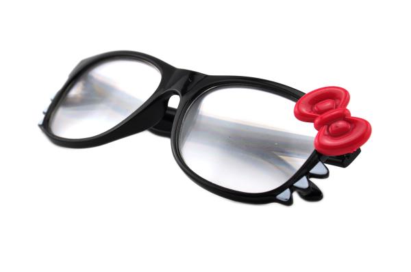 Hello Kitty Frame Fireworks Glasses With 13500 Lines Diffraction Effect Black Frame
