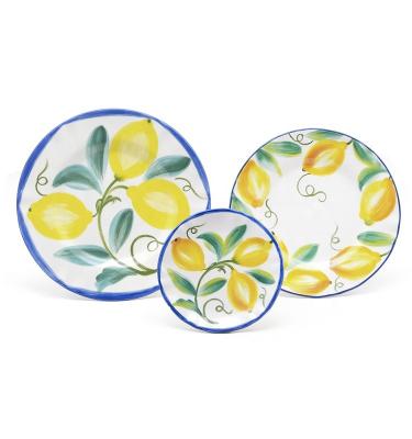 Personalized Ceramic Dinner Plates Spring Colorful Plates With Flower