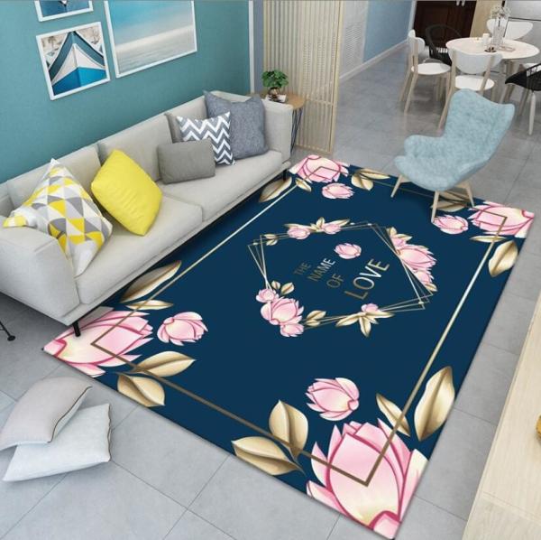 Beautiful Flowers Tulip And Roses Living Room Floor Carpet With Special Style