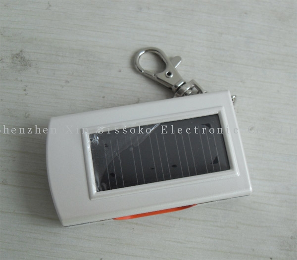 Aluninum alloy black / silver 3 LED Solar Powered Led Flashlight with line protection