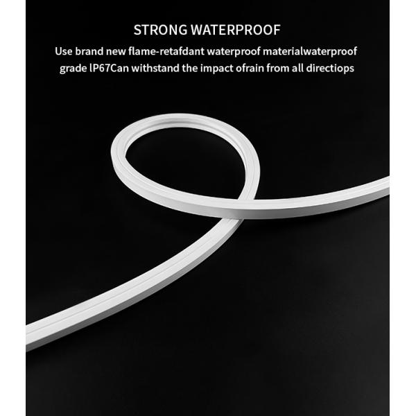 Luz de neón LED de silicona flexible e impermeable 12 * 12mm luces decorativas de neón de interior y exterior