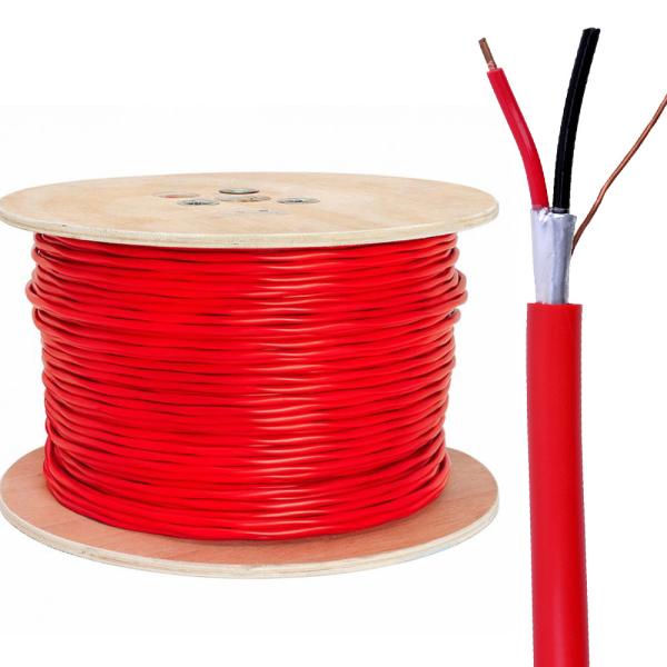 16 AWG 2 Cores Solid Unshielded Riser Rated FPLR CL3R FT4 Sunlight Resistant Fire Cable