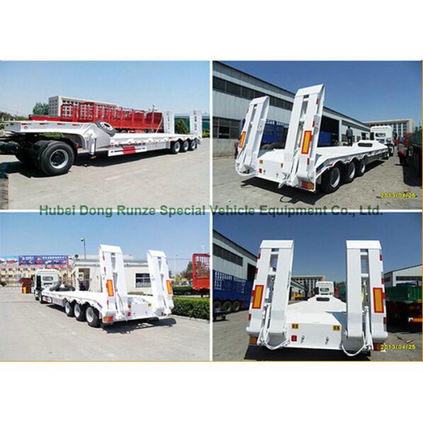 3 Axle 2 Axle Low Bed Trailer Truck 40 -60 Tons With Ladder