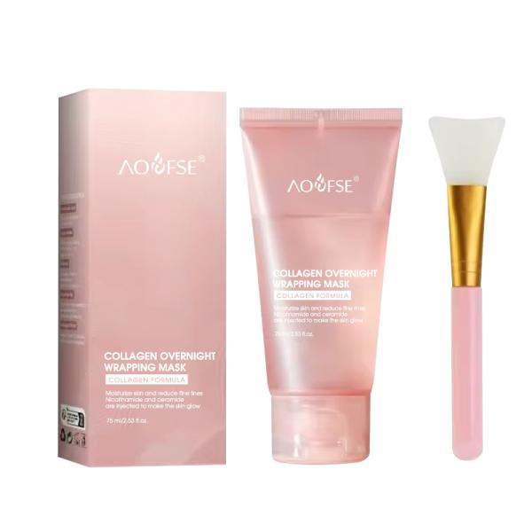 Firming Hydrating Overnight Peel Off Collagen Face Night Mask Moisturizing Collagen Night Wrapping Mask