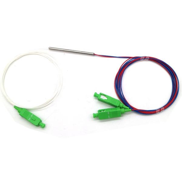1X2 FC/APC Fbt Fiber Optic Splitter Single Mode Dual Window 0.9mm Fiber With Loose Tube