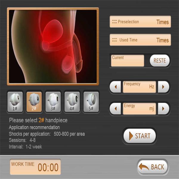 Машина терапией тела ESWT полная, машина удаления боли с 5 передатчиками