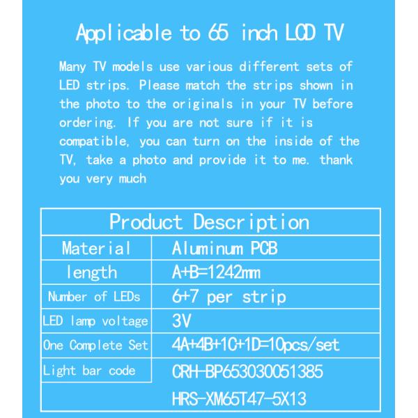 Заднее освещение телевизора для L65M5-5A/5S L65M5-5A L65M5-5S HRS-XM65T47-5X13 JL.D650D1330-222AL-M