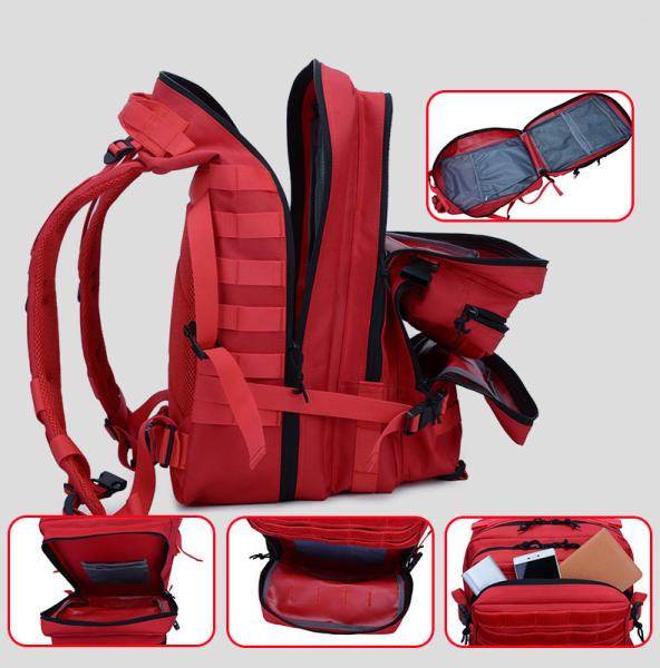 Lightweight Packable Durable Travel Hiking Backpack Daypack Empty Red Medical Medium Transport Pack