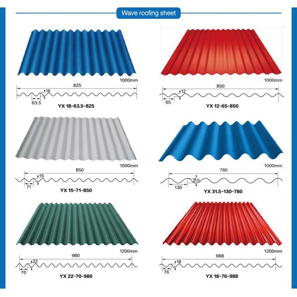 Steel Building Roof Tiles , Aluminum Color Coated Corrugated Roofing Sheets
