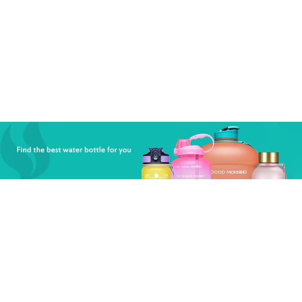Motivational Water Bottle for Gym Sport Time Marker Frosted Plastic Eco BPA Free