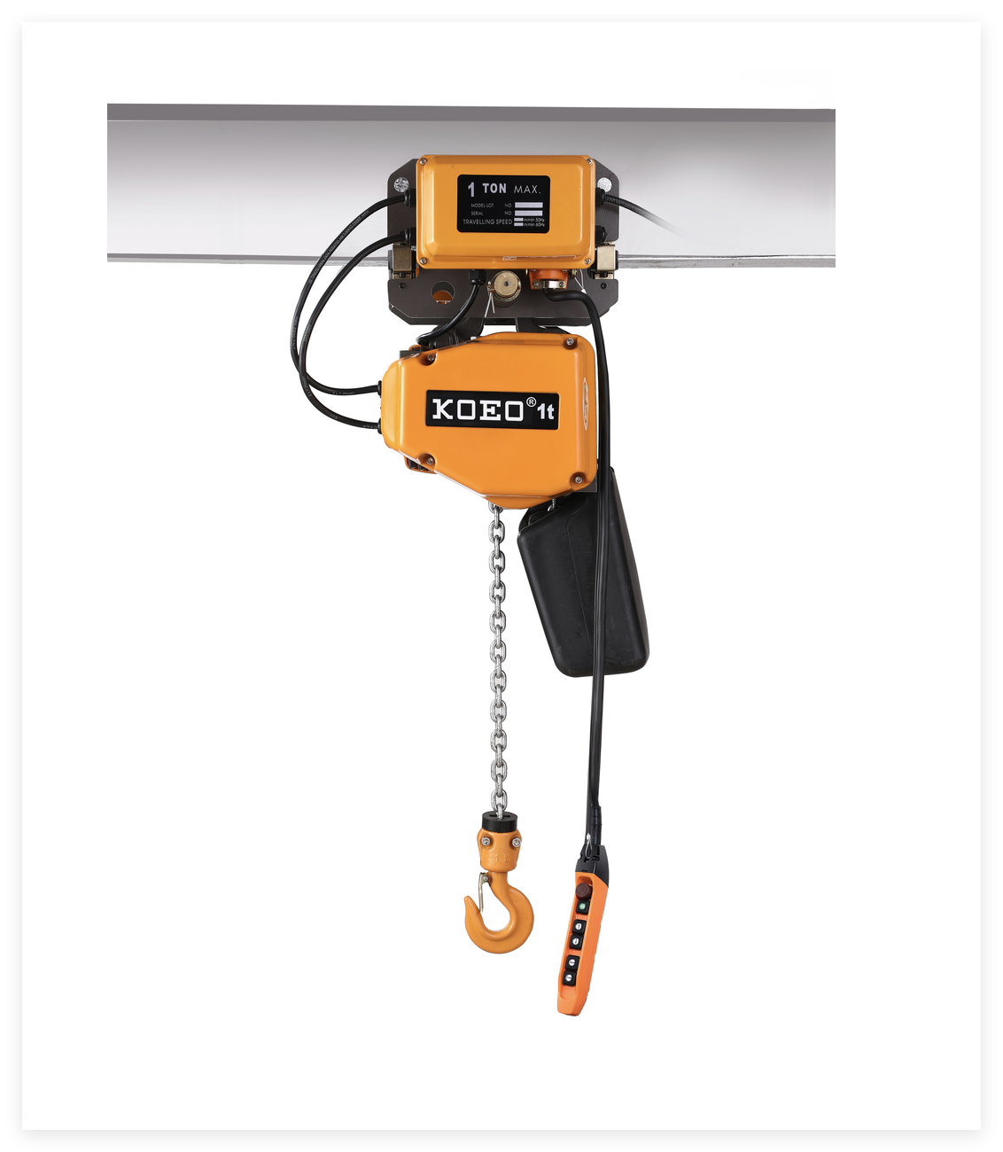 1t Electric Crane Hoists Single Chain Trolley Crane Hoist 4m Single lifting