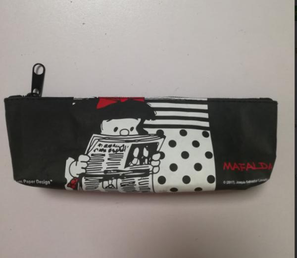 New Design Attractive Printing Washable Kraft Paper Pencil Bag Recycled Pen Bag For Kids