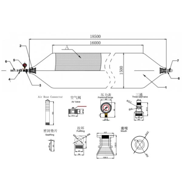 Ship Launching And Lifting Marine Pneumatic Rubber Airbag
