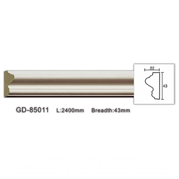 GD-85011 43mm Factory Price Formaldehyde Free House Reconstruction PU Flat Wall Moulding