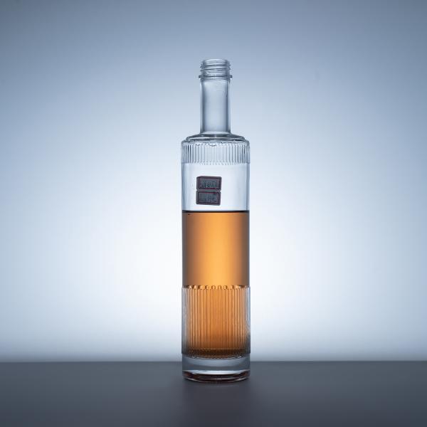 1 Litre Whiskey Glass Vodka Bottle Empty Spirit Bottle 375ml 500ml 750ml with Cork Lid