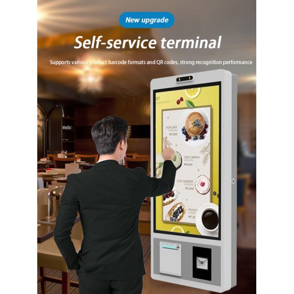 23.6 Inch Android Touch Screen  Wall Mounted Management System Supermarket Self-Checkout System