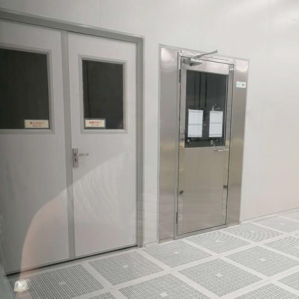 Aluminum GMP Modular Cleanroom Door Anti Corrosion