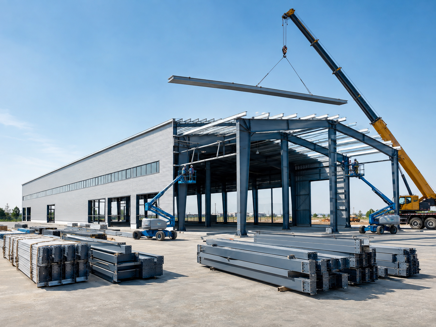 Quick Installation Prefab Steel Workshop Fast Assembly Steel Structural Workshop