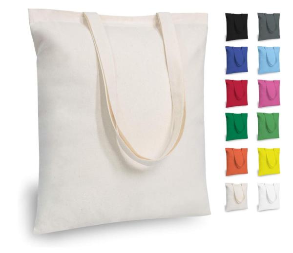 GiftExpress Sacos de compras personalizados de algodão branco